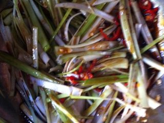 9、卤鸡爪,大蒜，辣椒放入生抽，蚝油，鸡爪切半拌匀