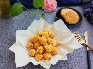 18、南瓜豆沙饼,成品