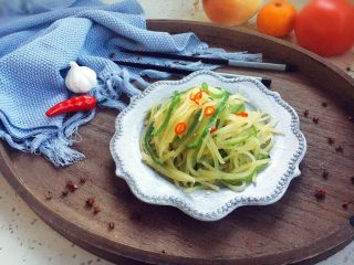 14、#圆土豆# 花椒油青椒土豆丝,成品图。