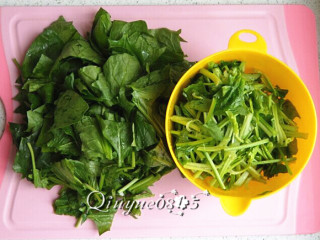 2、蒜香菠菜塔 #健康美颜餐#,菠菜切段