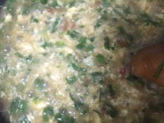 11、疙瘩汤,熬制黏稠状(稠稀根据自己的喜好调整)