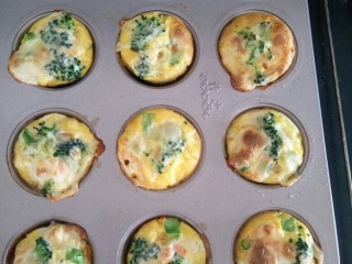 12、蔬菜鸡蛋杯,然后放到预热好的烤箱，上下管180度烤20分钟。