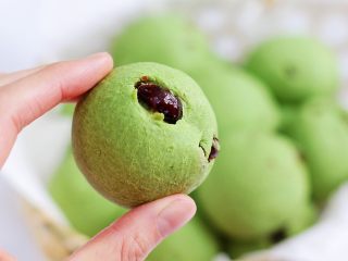 15、抹茶蔓越莓麻薯,成品图。