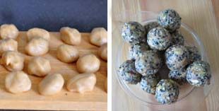 12、京式提浆五仁月饼,月饼皮分成40g一个，五仁馅分成35g一个