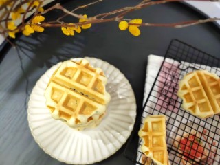 13、香甜可口的紫米华夫饼,最后一步