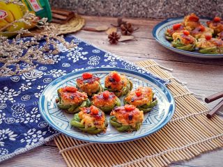 14、肉末酿豆角,完成