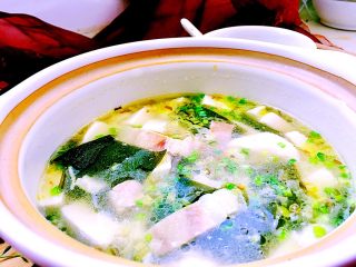 20、一清二白➕海带豆腐咸肉汤,成品