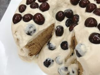 22、网红爆浆珍珠蛋糕,切开看看，奶酱爆出来了