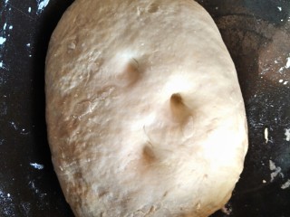 7、手工荠菜肉馅饺子,将醒好的面取出，擀制饺子皮。面不宜过硬过过软，太硬口感不好，太软皮子会烂。大概像图中就差不多了，稍有弹性。