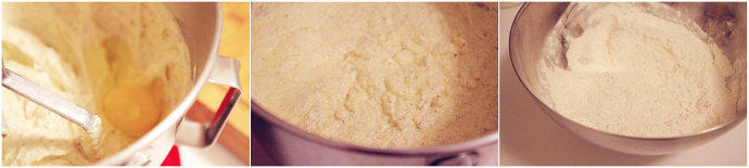 4、开心果磅蛋糕,鸡蛋一颗颗加入，搅拌混合均匀，最后加入香草精混合好。