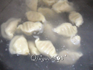 9、地方菜　山西胡萝卜羊肉馅扁食,水开放一点盐，把饺子煮进去，用勺子轻轻的推动防止沾锅，至到饺子全部浮起。中途用冷水点上两三次水，并用勺子推动，煮熟即可。