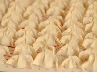 8、超级无敌鲜的三鲜水饺,排列整齐的建成饺子是不是很好看，逼死强迫症啊