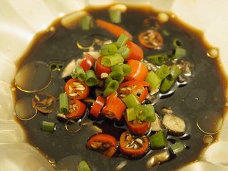 12、超级无敌鲜的三鲜水饺,当然，你也可以来点小米辣的沾水。