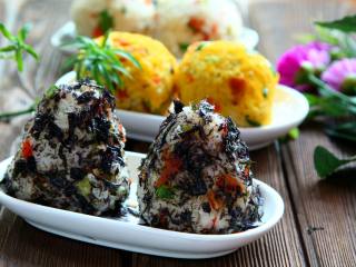 8、彩色饭团,还可以带去郊游