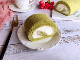 21、抹茶蛋糕卷,成品