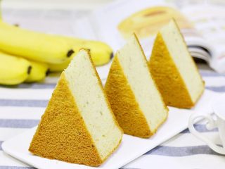 15、香蕉戚风蛋糕,成品图。