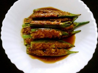 13、煎酿秋葵,成品