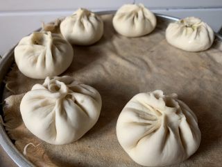 13、妈妈的味道菜包子,锅里放水二次发酵
