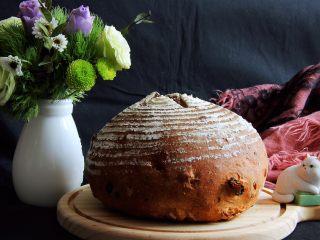 24、蔓越梅乡村面包,完美的形状，美味可口的面包就出来了！