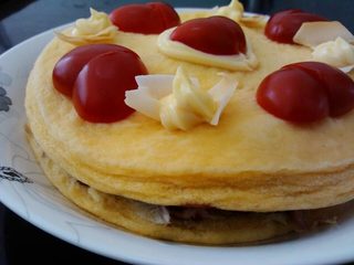 18、夹心水果派-健康蒸蛋糕,怎么看怎么可爱:P