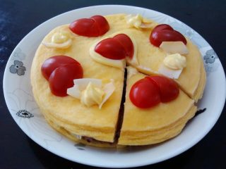 19、夹心水果派-健康蒸蛋糕,切一小块尝尝