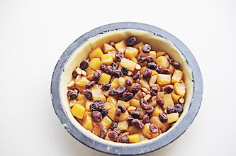 11、圣诞平安派（苹果派）,表面撒入蔓越莓干