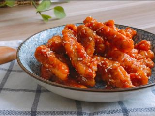 13、糖醋里脊,装盘