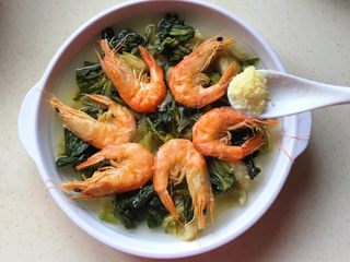 11、虾干冬腌菜,撒一点鸡精