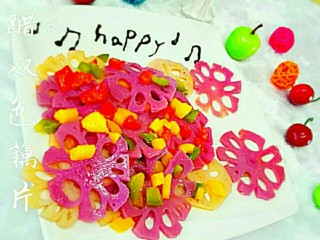 11、糖醋双色藕片,成品图