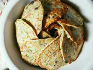 4、美味藕饼, 成品图，无意中摆成了一朵花。