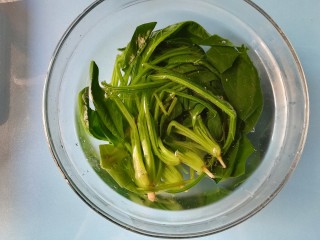 6、#补铁#菠菜煎饼,捞出过凉水