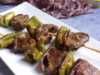 11、烤牛肉串,完成。