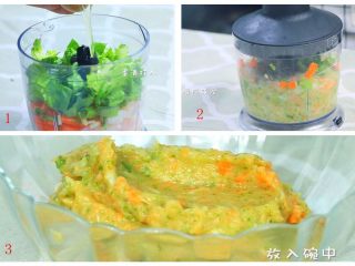 2、宝宝鱼肉小馄饨,龙利鱼、胡萝卜、葱、油麦菜邦、蛋清一起入搅拌机，搅打成泥。????小贴士：菜叶没有一起搅打，一是想给宝宝咀嚼的机会，二是菜叶全打碎，出水多不好包