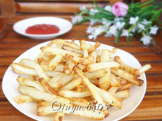 9、炸薯条（空气炸锅版）,蘸上自己喜欢的番茄酱开吃