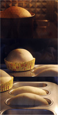 7、奶酪面包,奶油奶酪提前室温软化好,加入甜奶粉,糖打至顺滑后,分三次倒入淡奶油打匀,最后加入5克牛奶打匀。