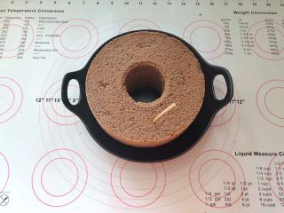 12、可可奶油夹心蛋糕,12、用竹签在蛋糕上扎几个小洞，在里面搅几下。
