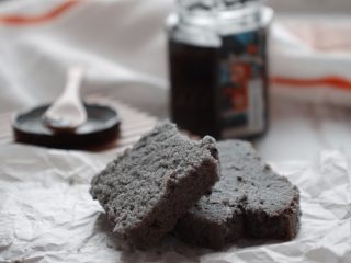 14、黑芝麻磅蛋糕,视吃