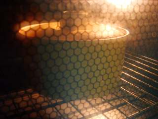 17、红柚果粒蛋糕,40分钟后的样子，已经涨高了好多。