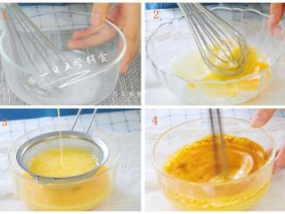 2、咖喱蛋卷 宝宝辅食，鸡蛋+奶酪+淀粉,5克淀粉加入20克水中化开，2个鸡蛋加入搅拌均匀，过筛一下，加入咖喱粉搅拌均匀。