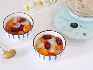 7、冰糖雪梨金桔饮,清甜爽口又开胃。