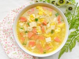 17、鲜香浓郁的菌菇豆腐汤,出锅。