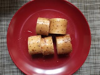 2、山药瘦肉粥,山药切块