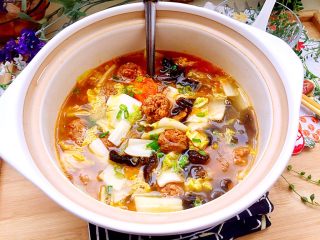 17、五色食蔬➕娃娃菜木耳粉丝藕丸汤,成品