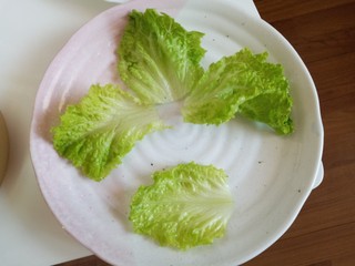 10、儿童餐:创意格子饭团,生菜修剪一下。