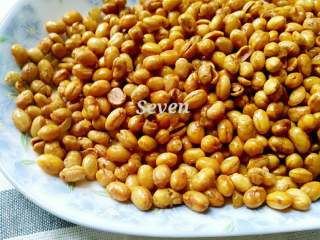 4、油茶,炸好的黄豆，放凉后就会变得脆脆的