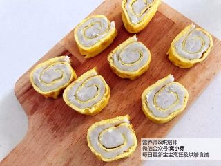 5、宝宝辅食：芋头蛋卷-好好吃早餐，元气满满地开始一天吧！10M+,切好了