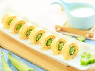 7、秋葵蛋卷,完成咯！