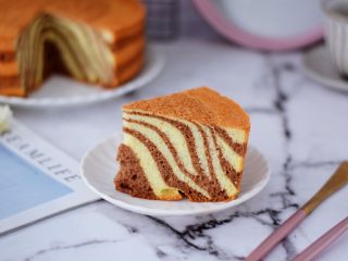 19、斑马纹戚风蛋糕,成品图