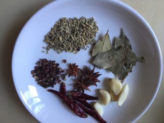 5、绝味鸭爪(卤鸭爪),准备调料二:用于油锅里爆出香味