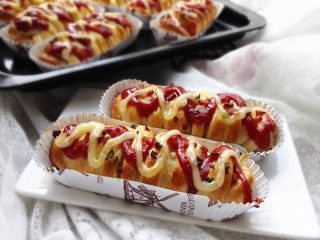 18、香葱火腿包,做早餐很适合啊。